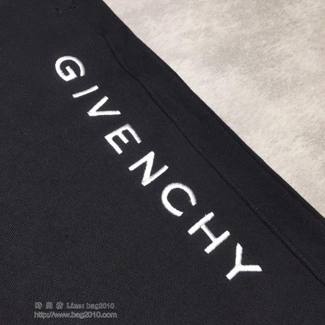 Givenchy五分褲 19春夏新款 紀梵希黑色男士休閒短褲  tzy1819